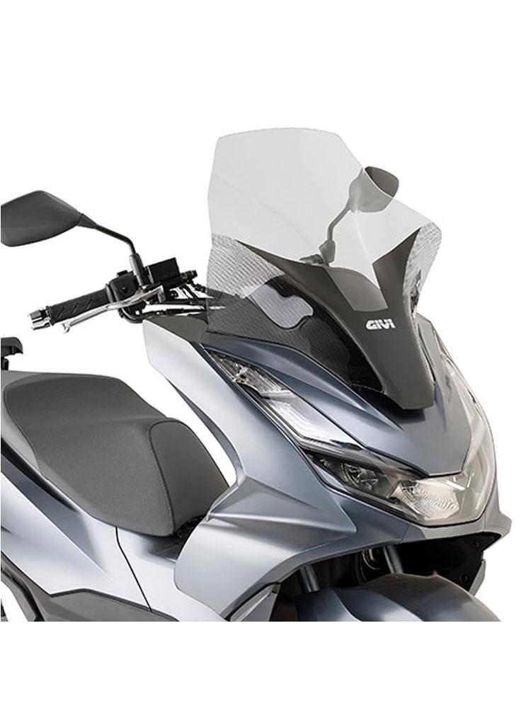 Ветровое стекло Givi для мотоцикла Honda PCX 125 (21-) прозрачное [устанавливается вместо оригинального ]. - фото 1 - id-p1925657269