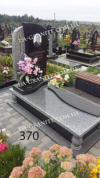 Пам’ятник на могилу із сірого граніту Шляхетна Вічність 1000*2000