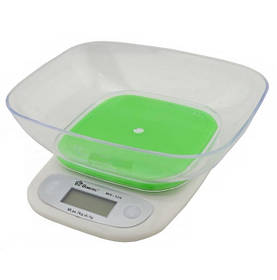 Електронні кухонні ваги Domotec MS-125 із чашею 7 кг Green (3_01926)