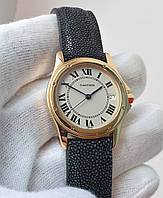 Золотий годинник часы Cartier 1900 Santos Automatic 33мм 18k