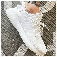 Мужские / женские кроссовки Adidas Yeezy Boost 350 V2 Triple White, белые кроссовки адидас изи буст 350 в2