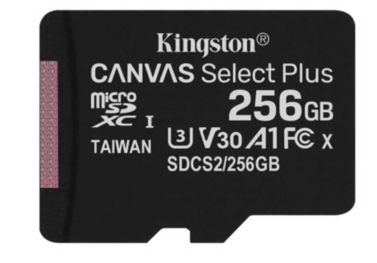 Карта пам`яті MicroSDXC 256GB UHS-I/U3 Class 10 Kingston Canvas Select Plus R100/W85MB/s (SDCS2/256GBSP)