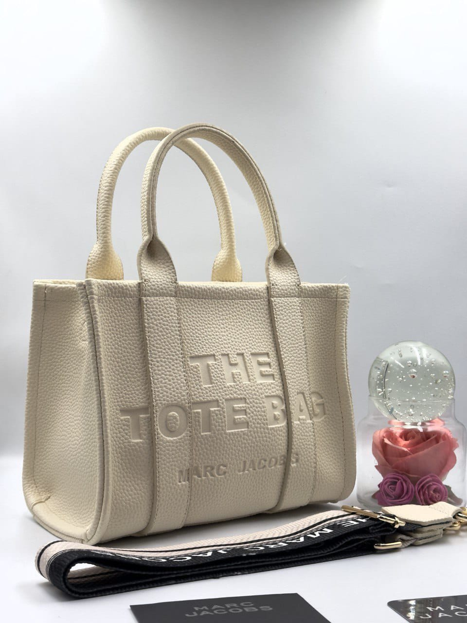 Жіноча сумка Marc Jacobs Tote Bag, молочна, 26*20*14 см, 931406, фото 1