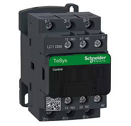 Контактор 9 А, Schneider Electric TeSys Deca, 3P(3 NO)+(1NO+1NC), AC-3,AC-3e, 440 В, котушка AC 220 В