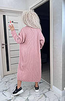 Жіночий в'язаний кардиган із напівшерсті довжина міді Pmod504, фото 3