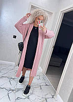 Жіночий в'язаний кардиган із напівшерсті довжина міді Pmod504, фото 4