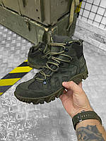 Осенние полевые военные ботинки ВСУ олива, Тактическая мужская армейская обувь Oliva кожа
