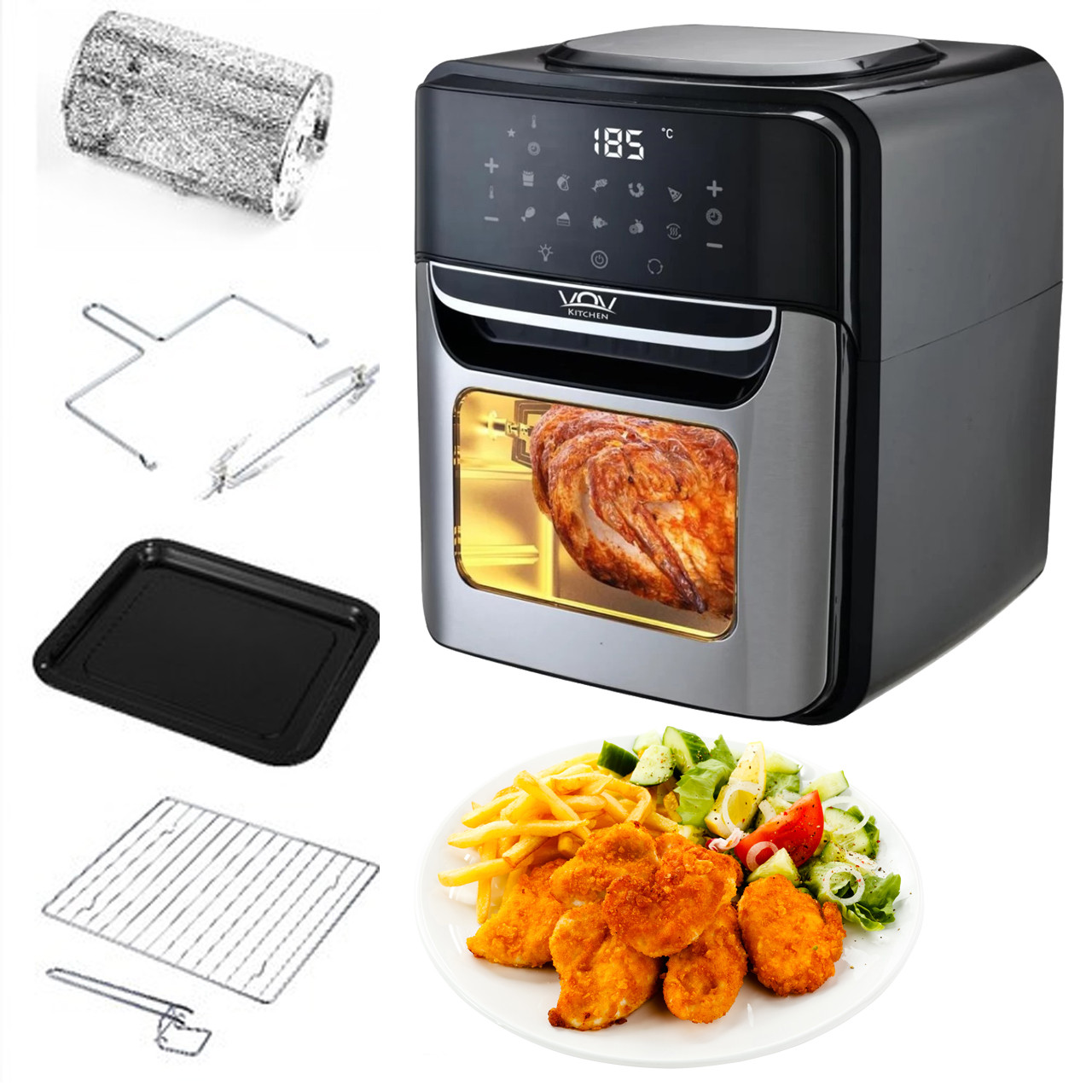 Мультипіч, аерофритюрниця VOV VAF-1005 (12 л, 1800 Вт, Словаччина), фото 1