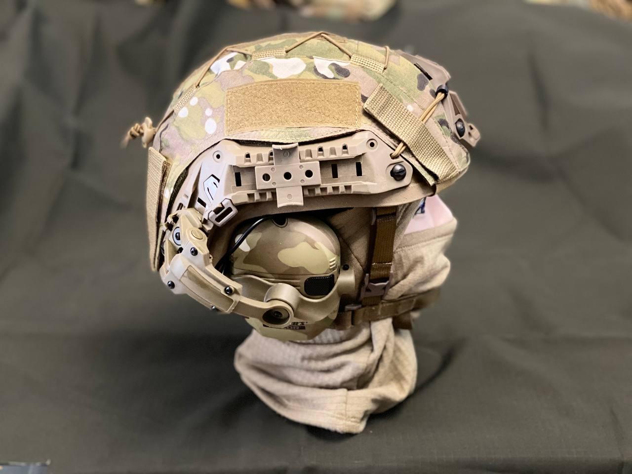 Тактический кевларовый военный шлем Sestan Busch с активными наушниками ...
