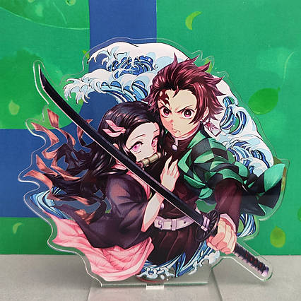 Акрилова статуетка Клинок, що знищує демонів Танджиро та Незуко Камадо (11 см) / Demon Slayer