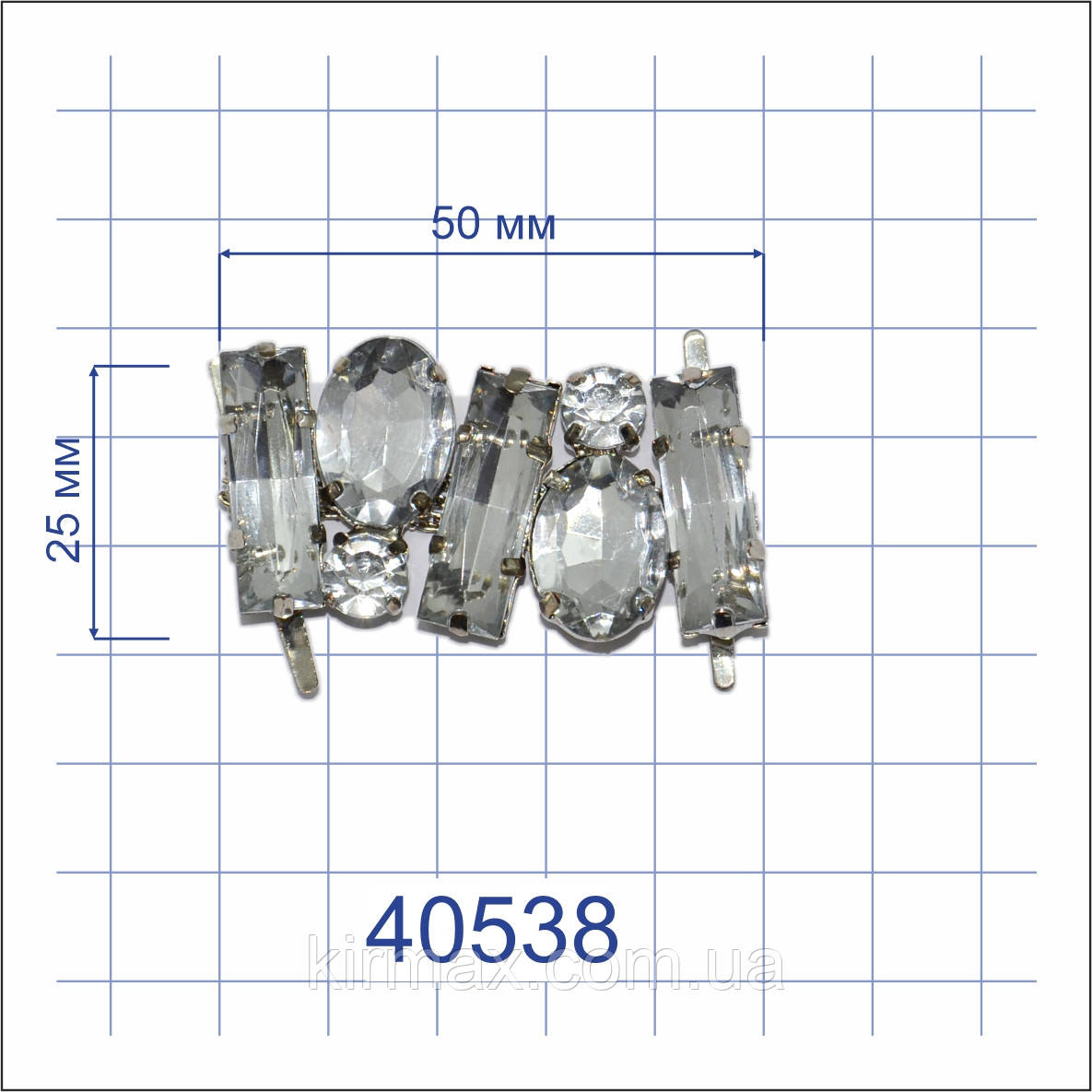 Прикраса краб із великими каменями, фото 1