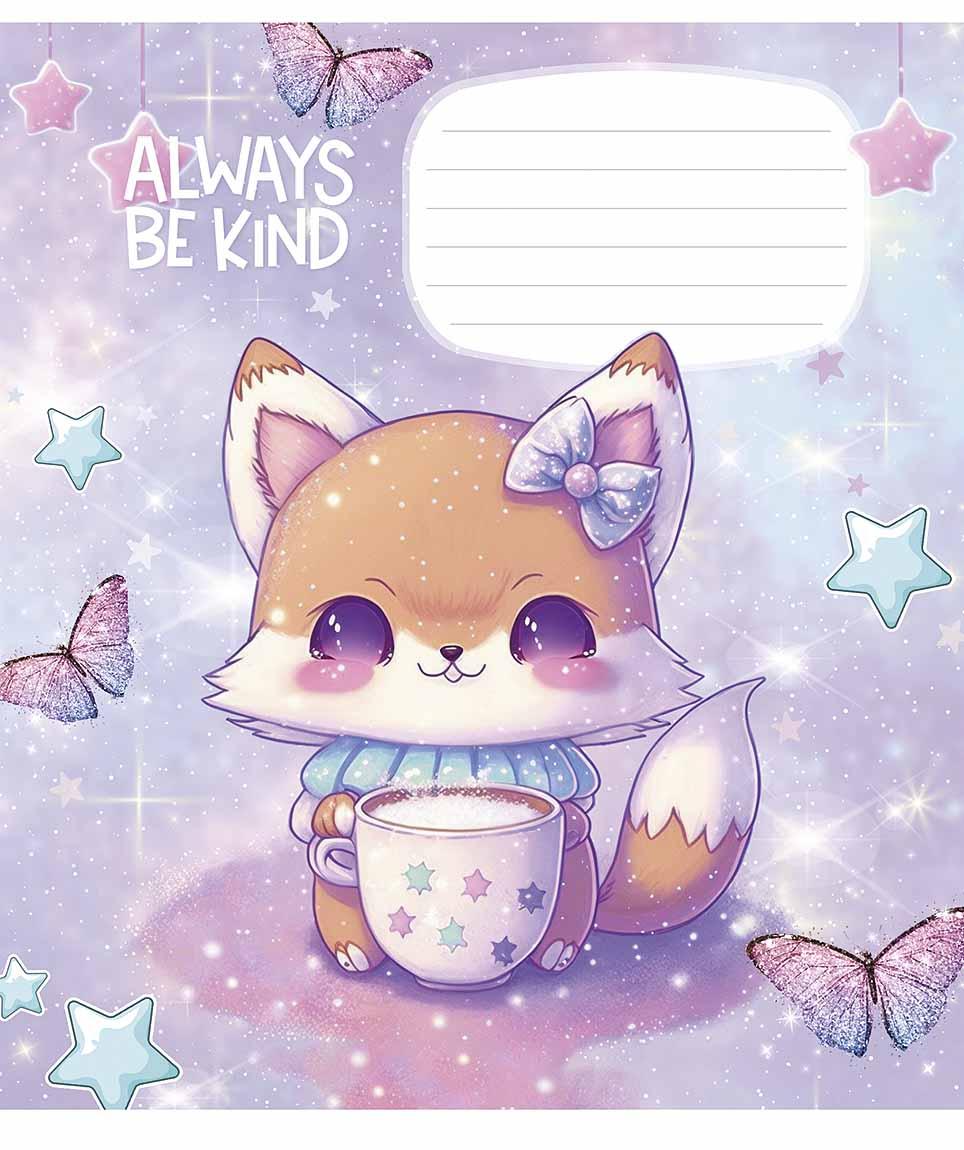 Зошит 12арк. кос.лін. Школярик "Anime friends" глітер №012-3265C(30)(300)