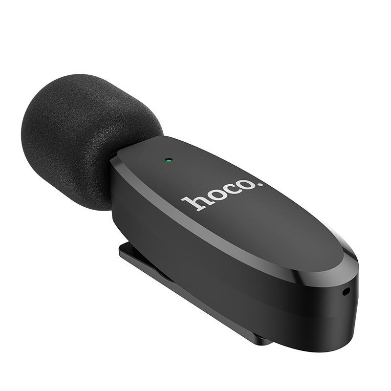Радіомікрофон петличний Hoco Lightning Crystal Lavalier wireless digital microphone L15 black