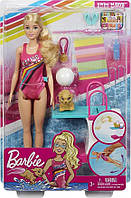УЦЕНКА (Примятая коробка) Barbie Чемпион по плаванию Barbie Dreamhouse Adventures Swim 'n Dive Doll GHK23