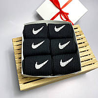 Бокс жіночих високих шкарпеток Nike 36-41 на 6 пари у подарунковій коробці