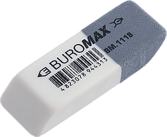 Ластик подвійний із абразивною частиною Buromax BM.1118