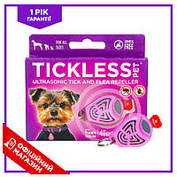 Ультразвуковой отпугиватель блох и клещей для собак Tickless Pet от собачьих клещей розовый ECS