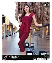 Піжама жіноча футболка з капрі NEBULA 16518