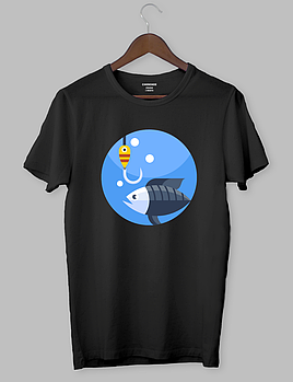 Футболка з прикольним дизайном «Рибалка»