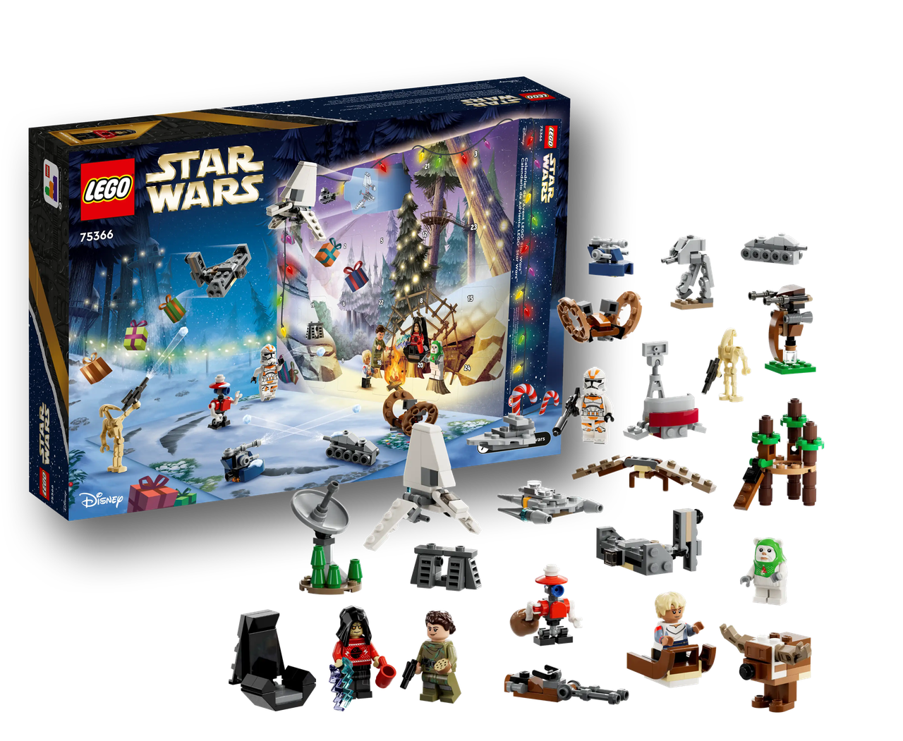 Новорічний Адвент календар LEGO Star Wars 75366 Різдвяний конструктор Лего, фото 1
