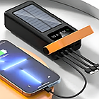 ОПТОМ Павербанк YM-638 із сонячною панеллю та ліхтарем 60000 мА·год Чорний, фото 6