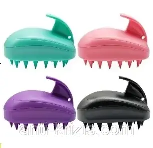 Силіконова щітка-масажер для шкіри голови Cleansing Brush, різні кольори!