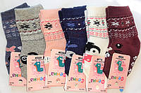 Дитячі зимові теплі махрові шкарпетки бавовна з тормазами на хлопчика і дівчинку 0-6 місяців, довжина стопи 8-10 см