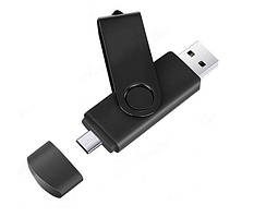 Флеш накопичувач Jaster 64 GB 2в1 USB 2.0 Type-C компактна флешка тайпсі для смартфона 64Гб