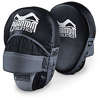 Лапы боксерские Phantom High Performance Black/Grey тренировочные лапы для бокса