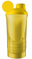 Шейкер спортивный ShakerStore Wave+ с 2-мя контейнерами Желтый бутылка-шейкер для спортивного питания