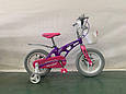 Дитячий велосипед MARS-14 Дюймів легкий магнієвий зі складаним кермом та часами від 4 років Фіолетово-рожевий, фото 2