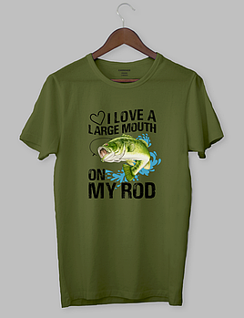 Футболка з прикольним дизайном «I LOVE A LARGE MOUTH»