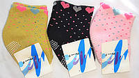Детские зимние теплые махровые носки хлопок с тормазами на девочку 0-6 месяцев, длина стопы 6-8 см