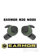 Активні беруші EARMOR M20 Tactical Olive,Тактичні стрілкові навушники, Військові беруші під шолом захисні навушник