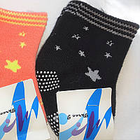 Дитячі зимові теплі махрові з тормазами шкарпетки бавовна на хлопчика та дівчинку 0-6 місяців, довжина стопи 6-8 см