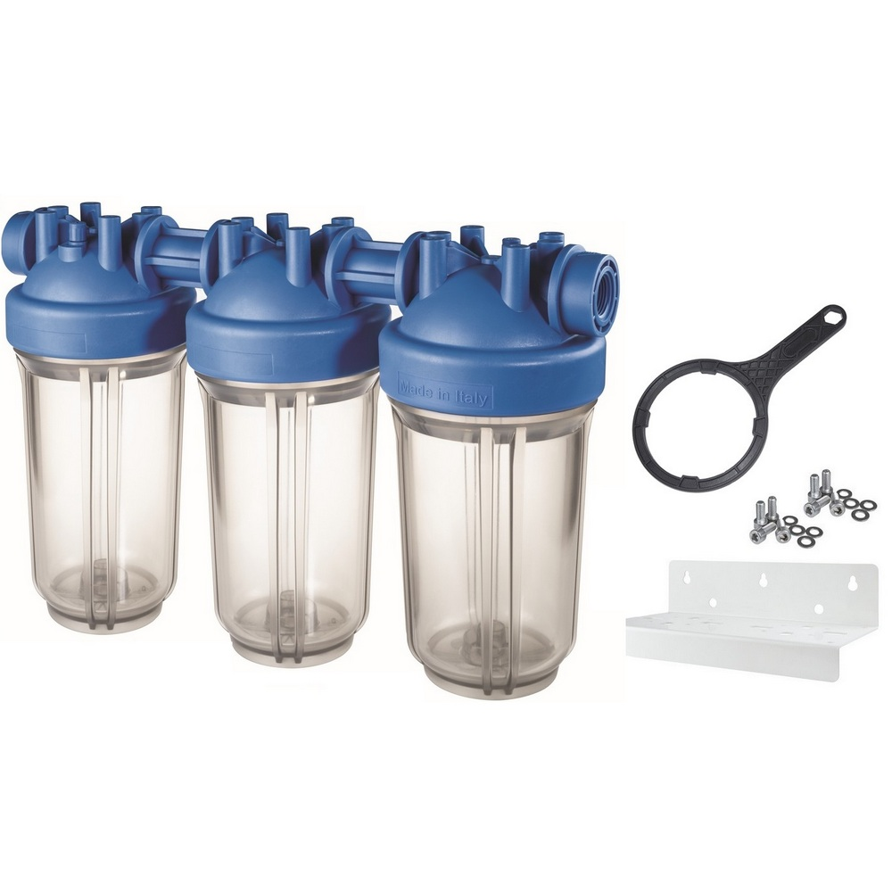 Фільтр-колба потрійна Atlas Filtri BIG TRIO DN 1" 45° Висота 10" (Італія) ZA1703711, фото 1