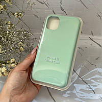 Чехол Silicon case iphone 11 .Силиконовый на Айфон 11 с открытым низом | Case for iPhone Мятный