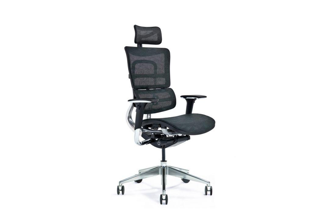 Ергономічне ортопедичне офісне крісло з регулюванням підлокітника Ergo 800-M Чорний