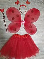 Карнавальный набор Феи с юбкой красный
