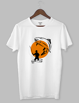 Футболка з прикольним дизайном «ВЕЛИКА РИБА»