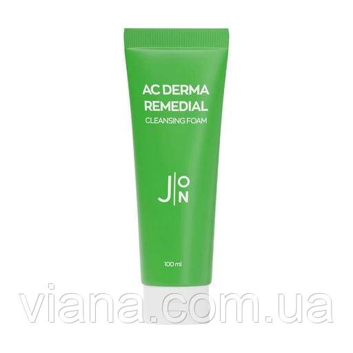 Пінка для вмивання проблемної шкіри обличчя, від акне J:ON AC Derma Remedial Cleansing Foam 100 мл