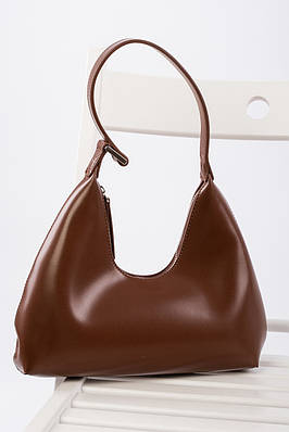 Сумка жіноча з екошкіри багет коричневий 10501 (2000000111070)