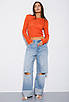Лонгслів в'язаний оранжевий 102135 (2000000111322), фото 3
