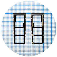 Тримач SIM карти Xiaomi Redmi Note 11, Redmi Note 11S чорний на 2 SIM + Micro SD