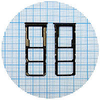 Тримач SIM карти та карти пам'яті Xiaomi Redmi 7 (синій на 2 SIM + Micro SD)