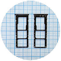 Тримач SIM карти та карти пам'яті Tecno Spark 7 чорний на 2 SIM + Micro SD