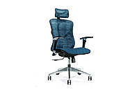 Эргономическое ортопедическое офисное кресло с регулировкой подлокотника Ergo 500 Синий