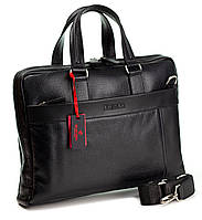 Портфель сумка Eminsa 7108-37-1 з м'якої шкіри чорний