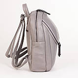 Жіночий рюкзак з натуральної шкіри Karya 6017-098 сірий, фото 4