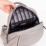 Жіночий рюкзак з натуральної шкіри Karya 6017-098 сірий, фото 9